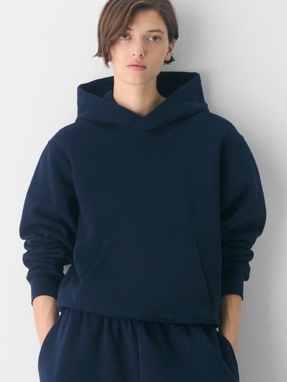 Aritzia Cozy Sweatfleece Hoodie - Navy large